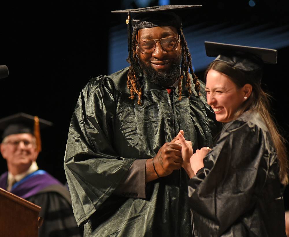 Two students excited for graduation