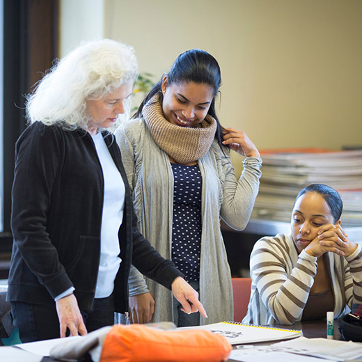 Group of people reviewing paperwork